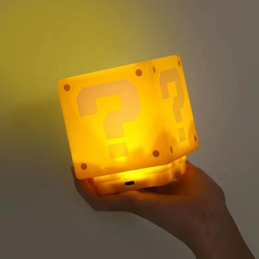 LED Question Mark Brick Night Light with Music, USB Charging Desk Lamp - Ideal for Birthdays and Christmas Gifts