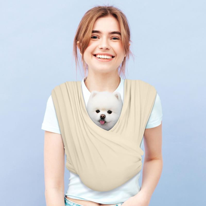 Anccoplus Convertible Dog Carrier Sling for Small Dogs and Cats, Reduces Back Stress, Premium Cotton, Stylish Design, Hands-Free, Easy to Wear