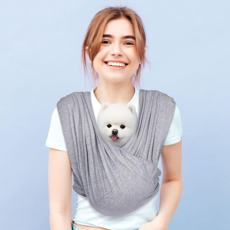 Anccoplus Convertible Dog Carrier Sling for Small Dogs and Cats, Reduces Back Stress, Premium Cotton, Stylish Design, Hands-Free, Easy to Wear