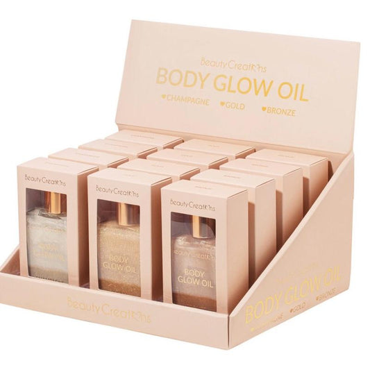 Beauty Creations-Body GLOW OIL CHAMPAGNE/GOLD/BRONZE Net Wt. 50Ml 1.76 Fl Oz-Body Shimmer