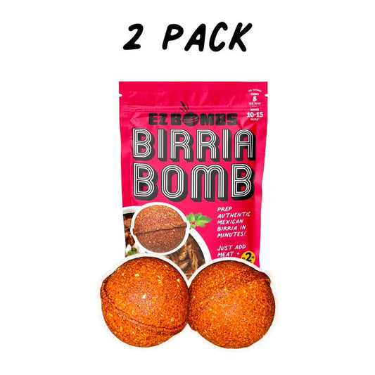 EZ BOMBS Birria Bombs 2 Bomb Pack - Seasoning Spice Bomb Flavor for Authentic Mexican Dishes - Traditional