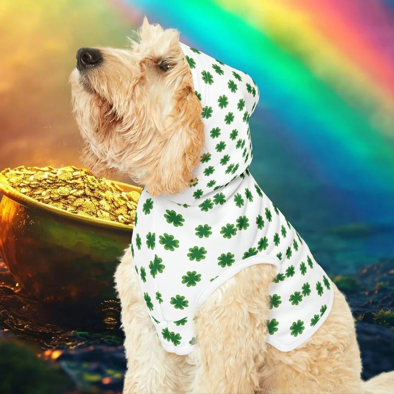 Custom Pet Hoodie, 100% Polyester Material, 5 Sizes, Black/White Rib Color Option