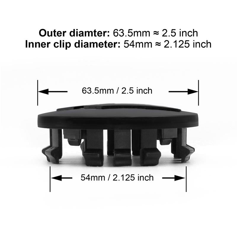 4PCS 2.5 Inch Strips Car Wheel Hub Center Caps for Challenger Charger 2017-2023 6CZ27DX8AA