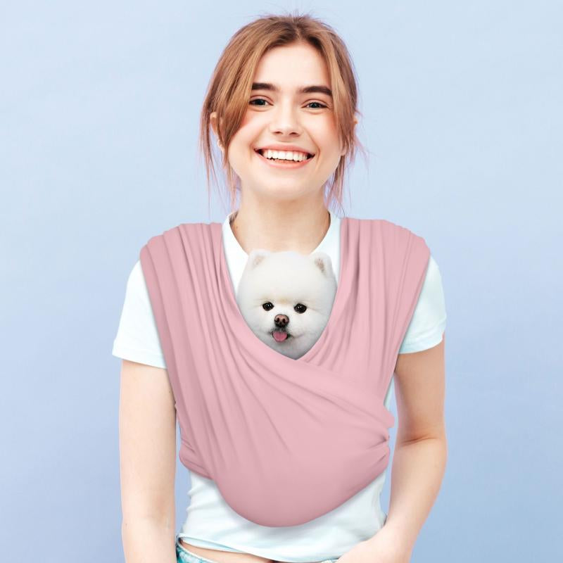 Anccoplus Convertible Dog Carrier Sling for Small Dogs and Cats, Reduces Back Stress, Premium Cotton, Stylish Design, Hands-Free, Easy to Wear
