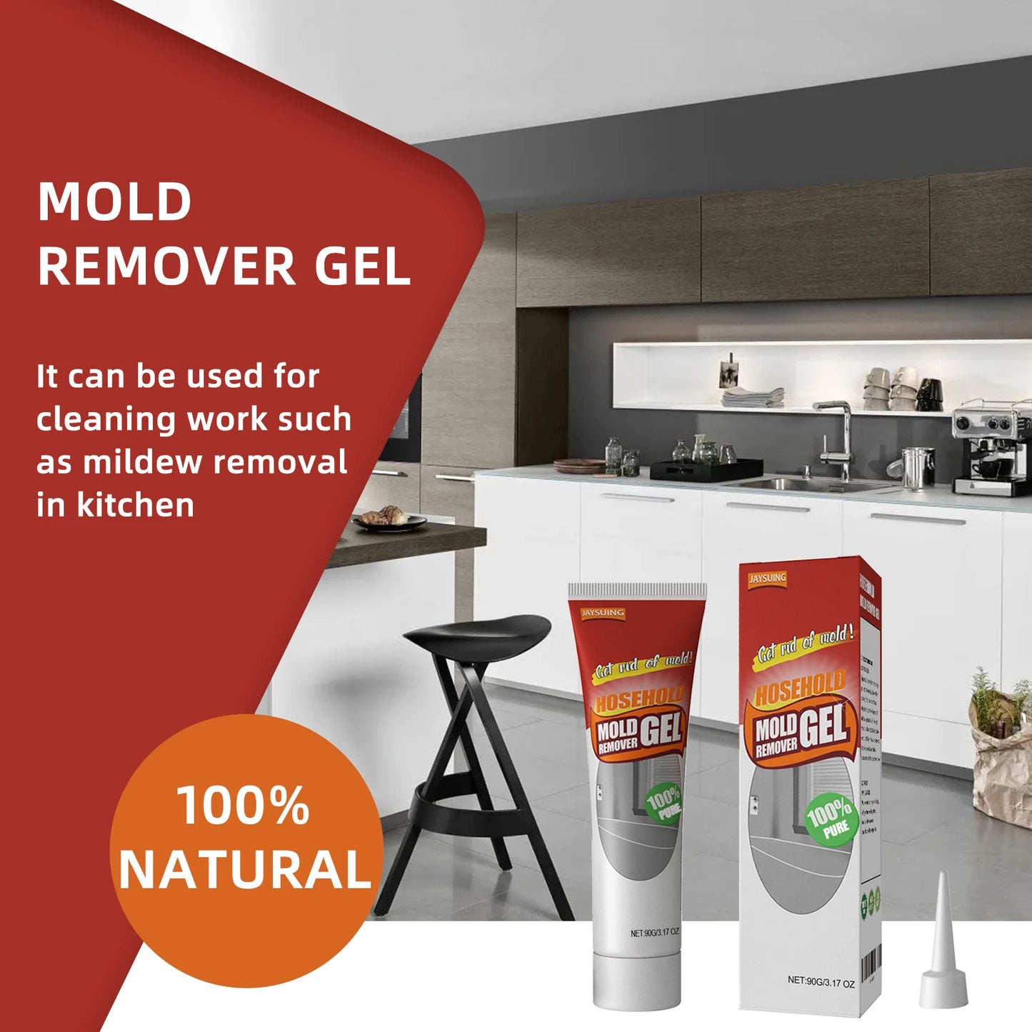 1/2/3/5/10PCS Household Mold Remover Gel Effectively Removes Scale Mildew & Stubborn Stains Eliminates Damp Odor Prevents Fungi