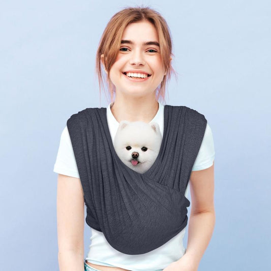 Anccoplus Convertible Dog Carrier Sling for Small Dogs and Cats, Reduces Back Stress, Premium Cotton, Stylish Design, Hands-Free, Easy to Wear
