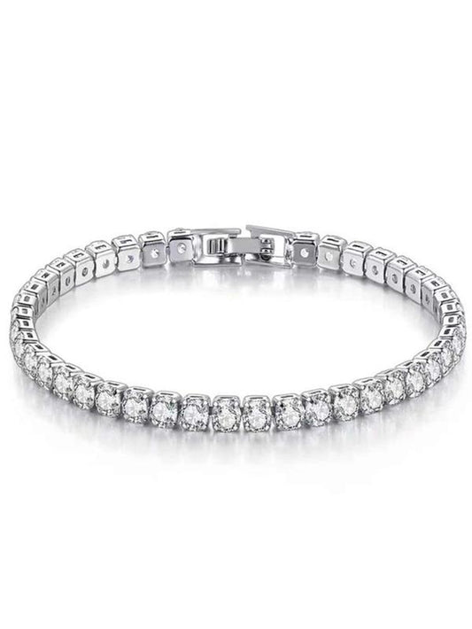 Women'S Elegant Rhinestone Decorated Bracelet, Exquisite Trendy Bracelet for Women, Fashionable Stainless Steel Jewelry for as Gift for Women