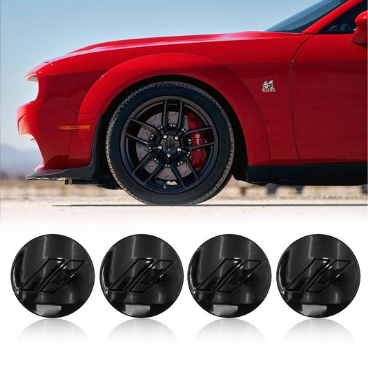 4PCS 2.5 Inch Strips Car Wheel Hub Center Caps for Challenger Charger 2017-2023 6CZ27DX8AA