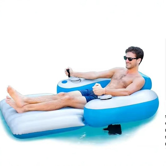 Inflatable Electric Propeller-Driven Floating Chair with Single Float Design for Water Activities